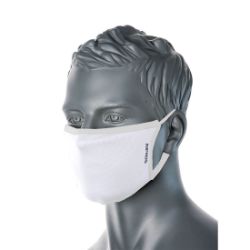 Portwest 3-Ply Anti-Microbial Fabric Face Mask (Pk25) White - 